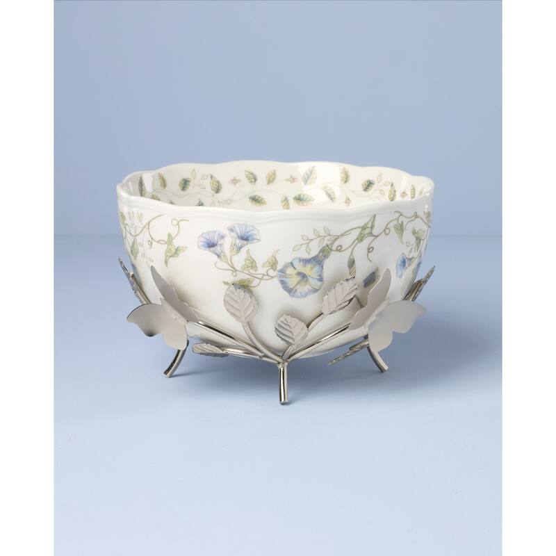 Lenox Butterfly Meadow 25th Anniversary Bowl with Stand