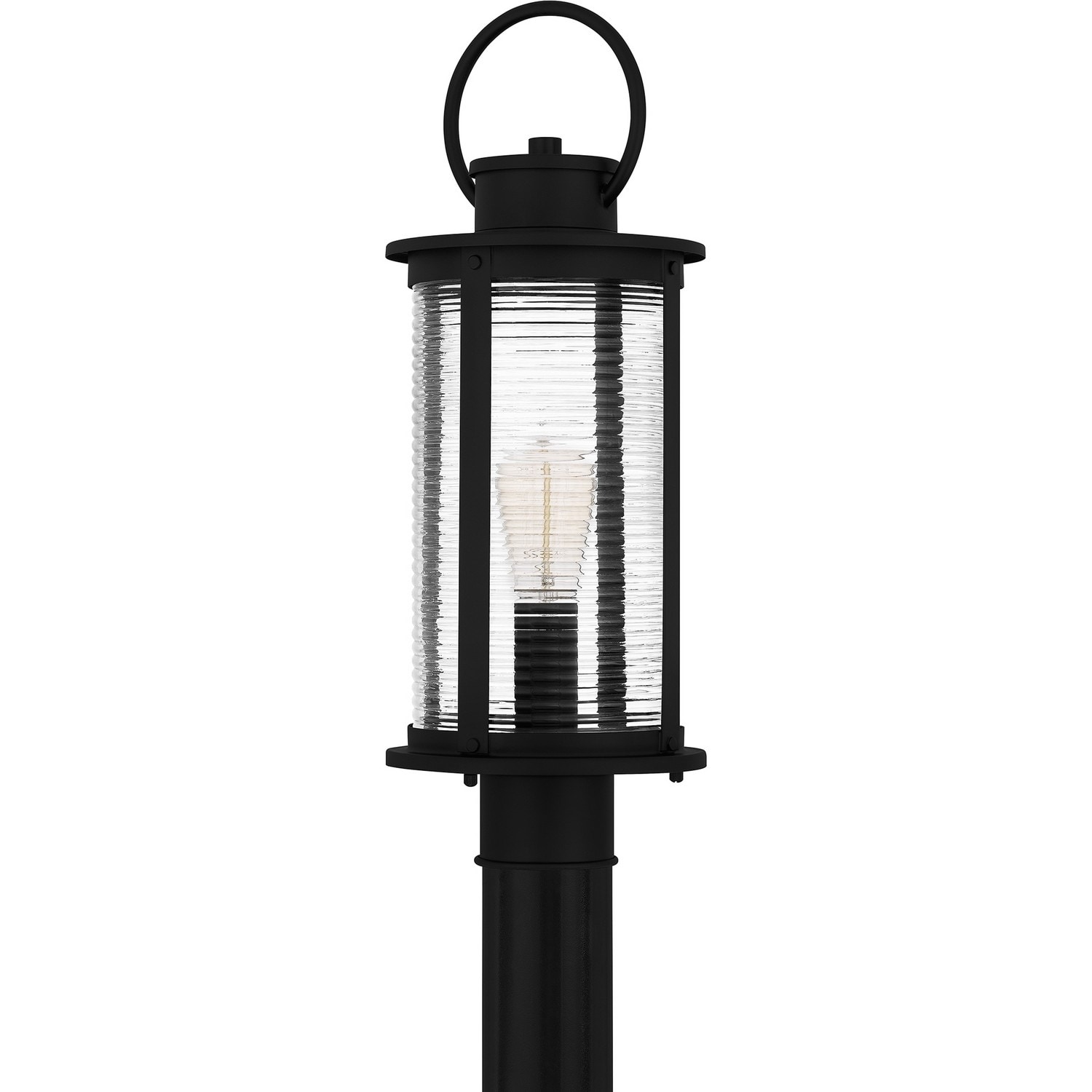Matte Black One Light Outdoor Post Mount from the Tilmore Collection