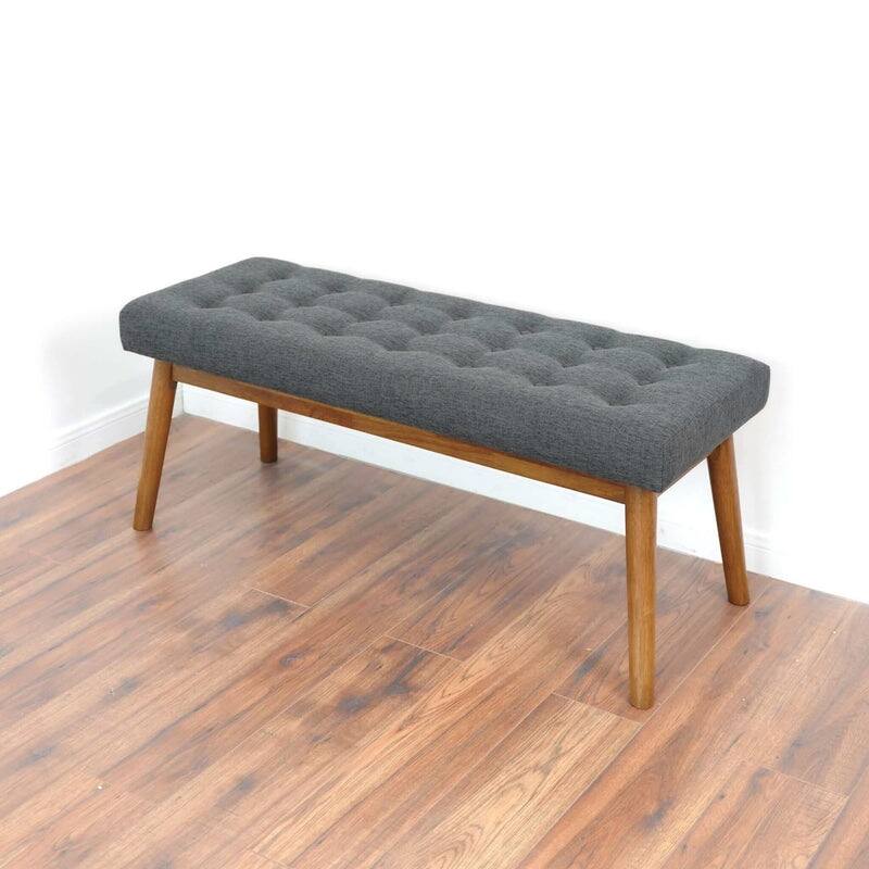 GDFStudio - Delilah Mid-Century Modern Fabric Upholstered Bench with Velvet Cushion - 43"W