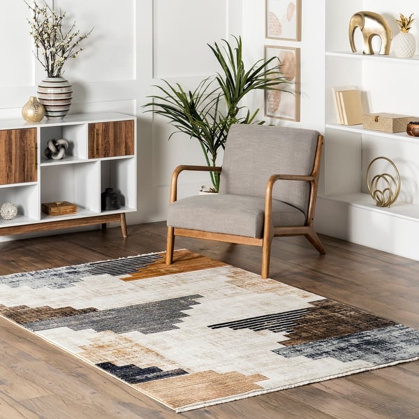 Nuloom Vickie Abstract Fringe Area Rug - Bed Bath & Beyond - 39423590