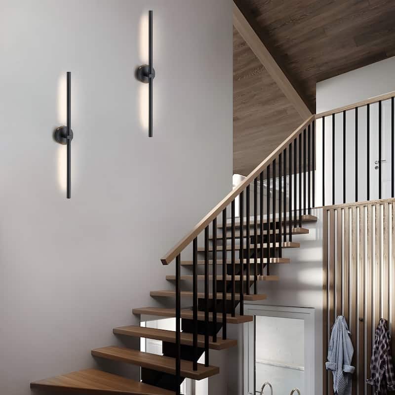 Starsky Minimalist Rechargeable Linear LED Vanity Light Dimmable Metal Wall Sconce with Remote