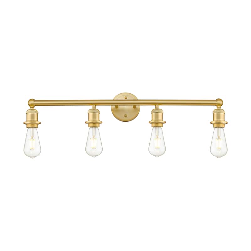 Innovations Lighting Edison - 4 Light 27" Bath Vanity Light - Satin Gold