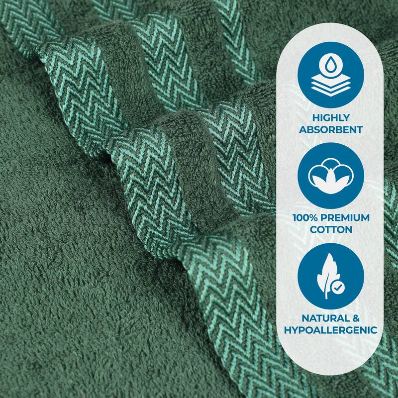 Superior Hays Cotton Absorbent Medium Weight Bath Towels, Set of 2