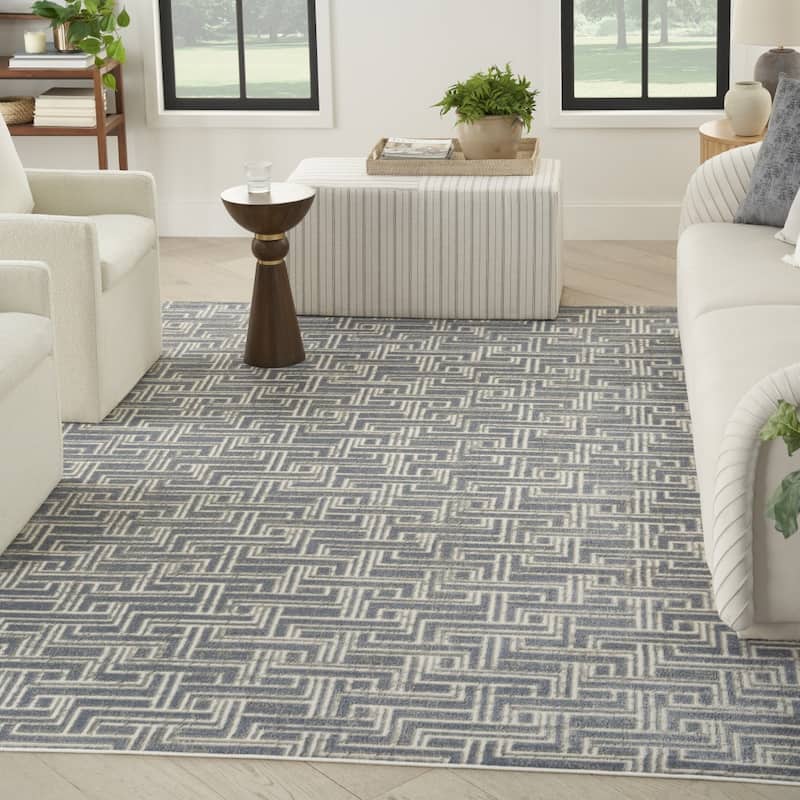 Fipus Distressed Geometric Area Rug By HomeRoots - 144