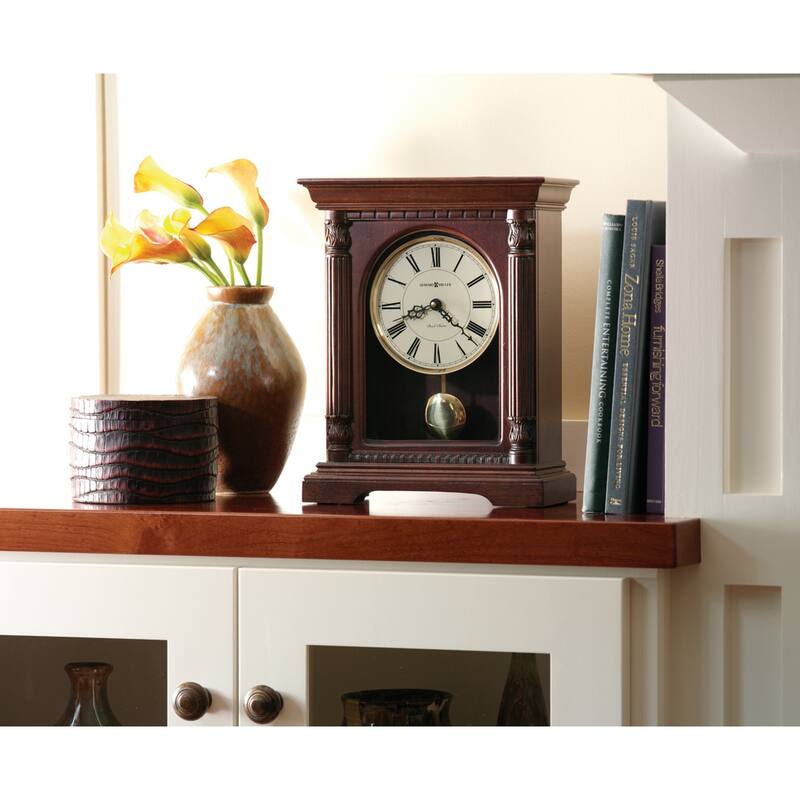 Howard Miller Wood Grandfather-style Chiming Mantel Clock
