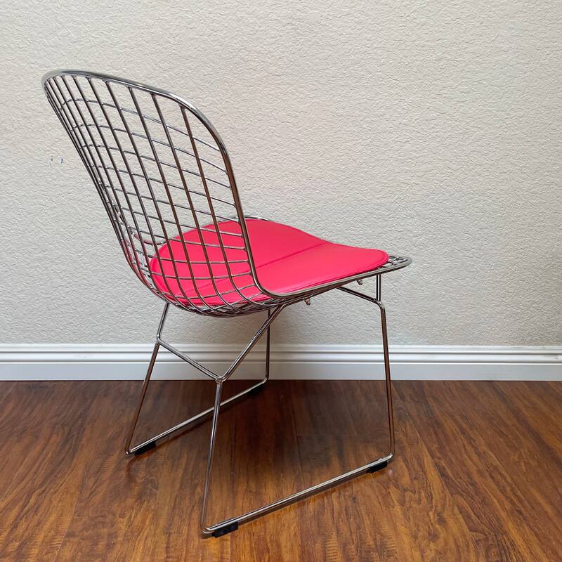 Chrome Wire Dining Side Chair (Set of 2) - N/A