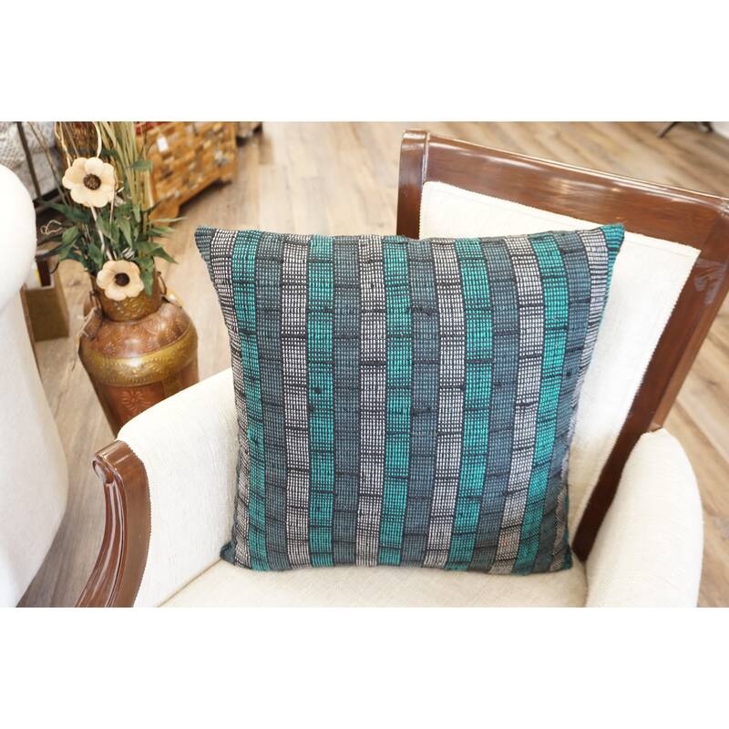 Home&Manor Sullivan Hand Spun Silk Pillow 20"