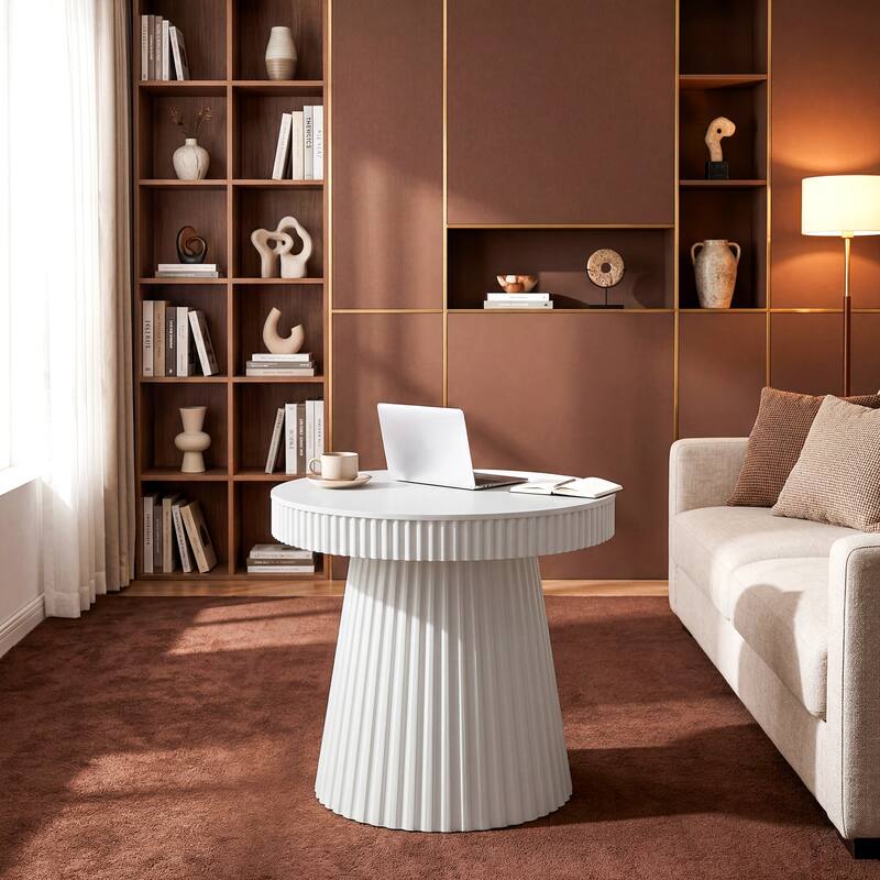 Round Conference Table, Modern Small Meeting Table, Discussion Office Table for Home Office, Breakroom, Negotiation