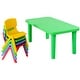 preview thumbnail 4 of 7, Costway Kids Plastic Table and 4 Chairs Set Colorful Play School Home