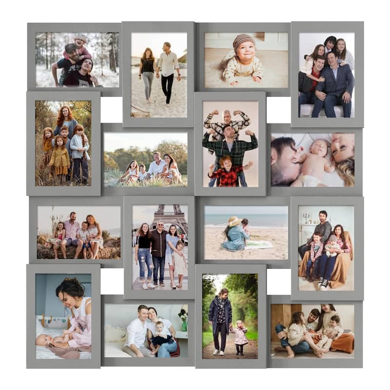 16 Opening Collage Picture Frames Large Photo Frame Collage Wall Hanging for 4x6 Photo