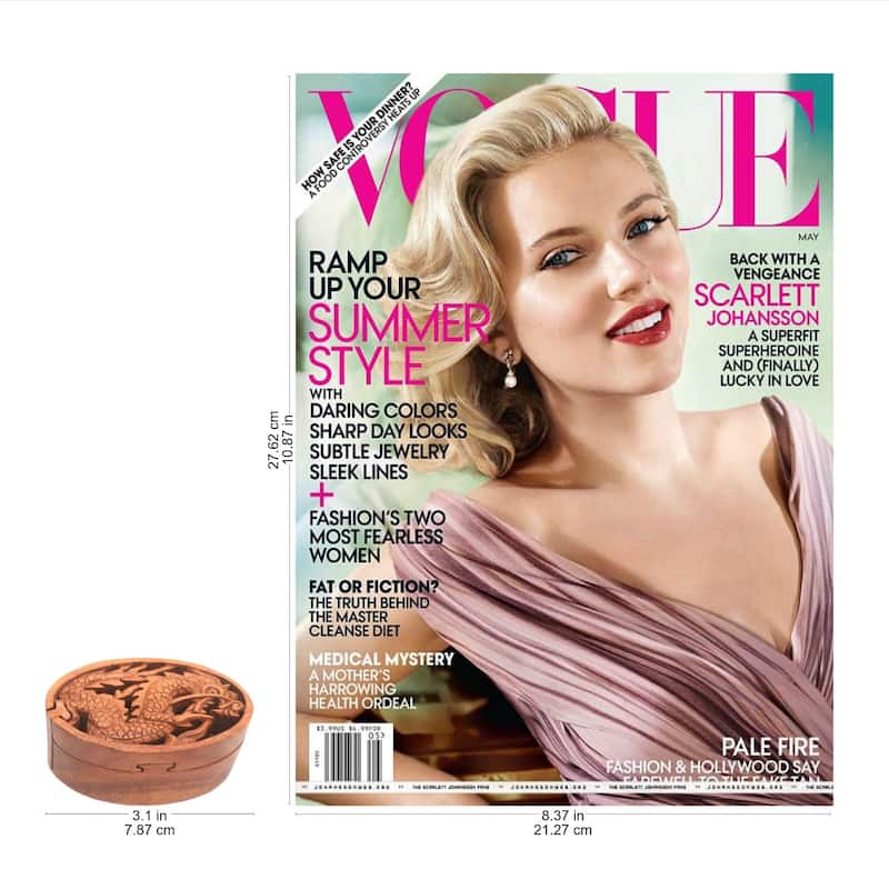 Novica Handmade Dragon Oval Wood Puzzle Box - 2.6" H x 3.1" W x 5.5" D