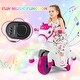 preview thumbnail 14 of 25, Gymax 12V Kids Ride on Unicorn Toy w/ Training Wheels Music One-button