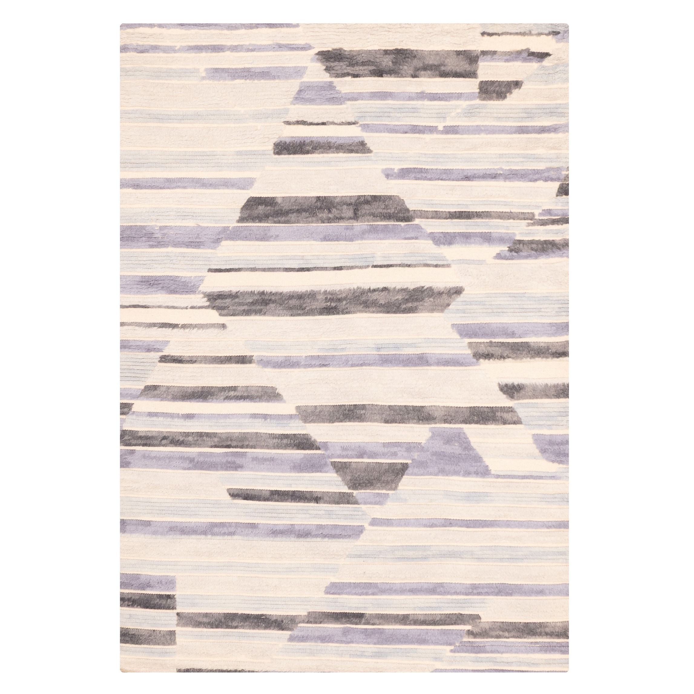 ECARPETGALLERY Hand-knotted Tangier Ivory Wool Rug - 5'3 x 7'8