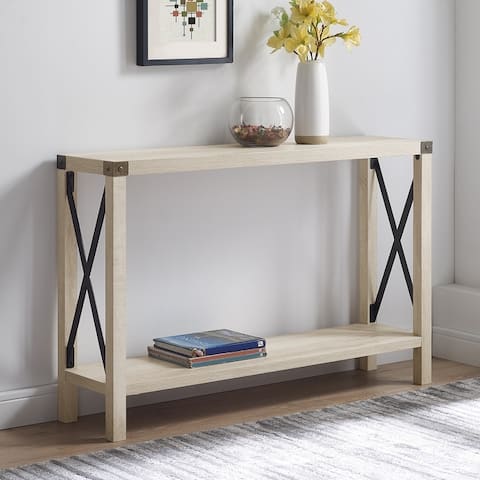 Middlebrook Kujawa 46-inch Wide X-frame Farmhouse Entry Table