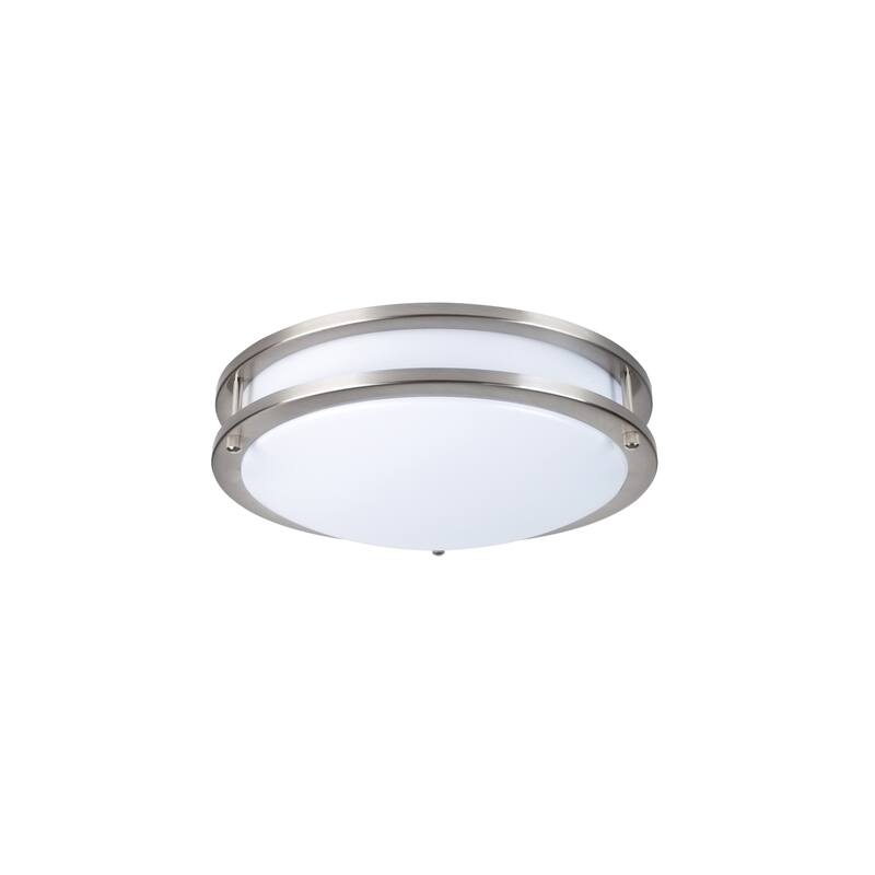Elegant Lighting CF3205 Ripple 14" Wide LED Flush Mount Bowl Ceiling - Brushed Nickel
