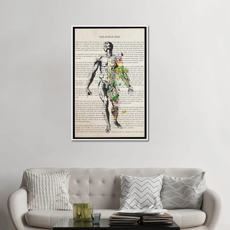 iCanvas "Human Body Anatomy Print" by Aged Pixel Framed Canvas Print