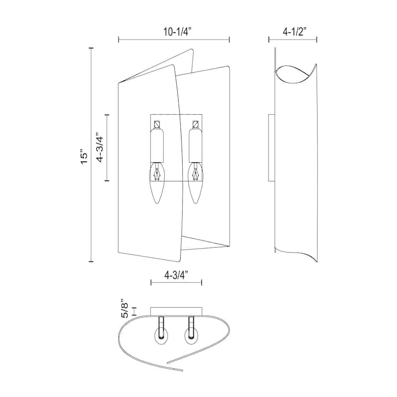 Alora Lighting WV319202 Parducci 15" Tall Bathroom Sconce