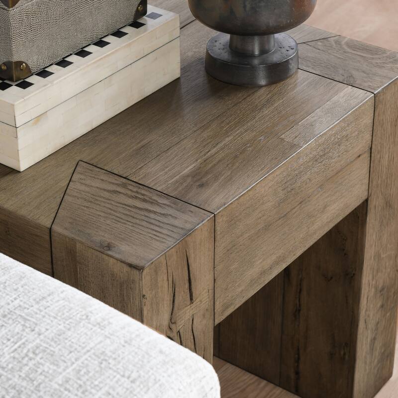 Classic Home Bristol Cracked Oak 24" End Table
