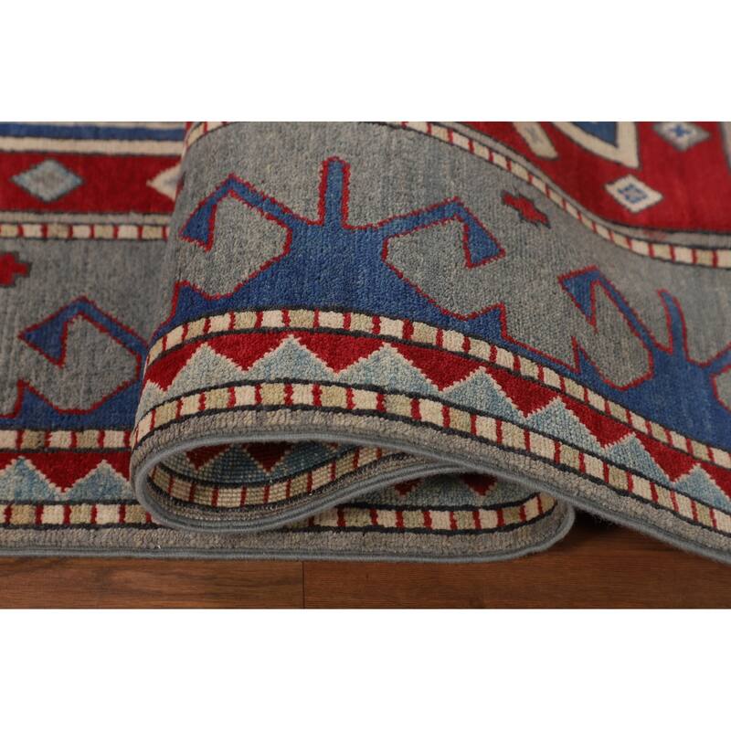 Kazak Oriental Area Rug Handmade Wool Carpet - 5'11" x 8'11"