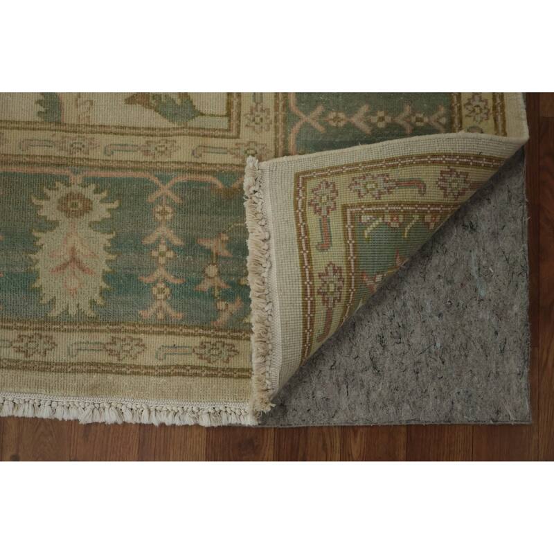 Hand Knotted Oriental 100% Wool Carpet Traditional All-Over Beige & Ivories Ziegler Area Rug - 9' 5'' X 7' 8''