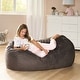 preview thumbnail 4 of 2, Delilah Traditional 4 Foot Suede Bean Bag Chair by Christopher Knight Home