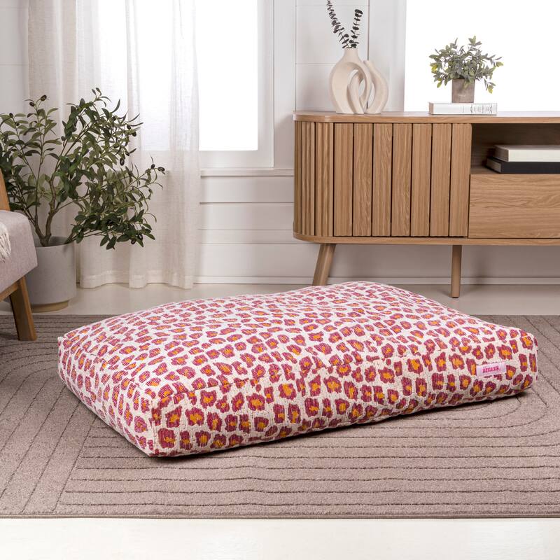 Mabel Designer Modern Ultra Soft Reversible Plush Rectangular Pet Bed with Washable Cover
