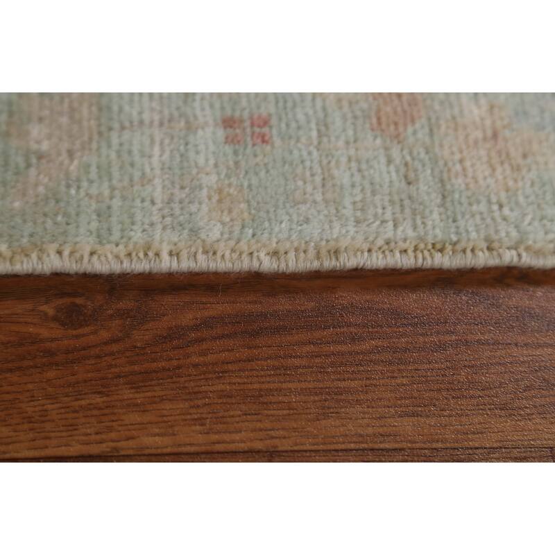 Hand Knotted Oriental 100% Wool Carpet Traditional Geometric Beige & Ivories Art Deco Area Rug - 4' 11'' X 4' 0''