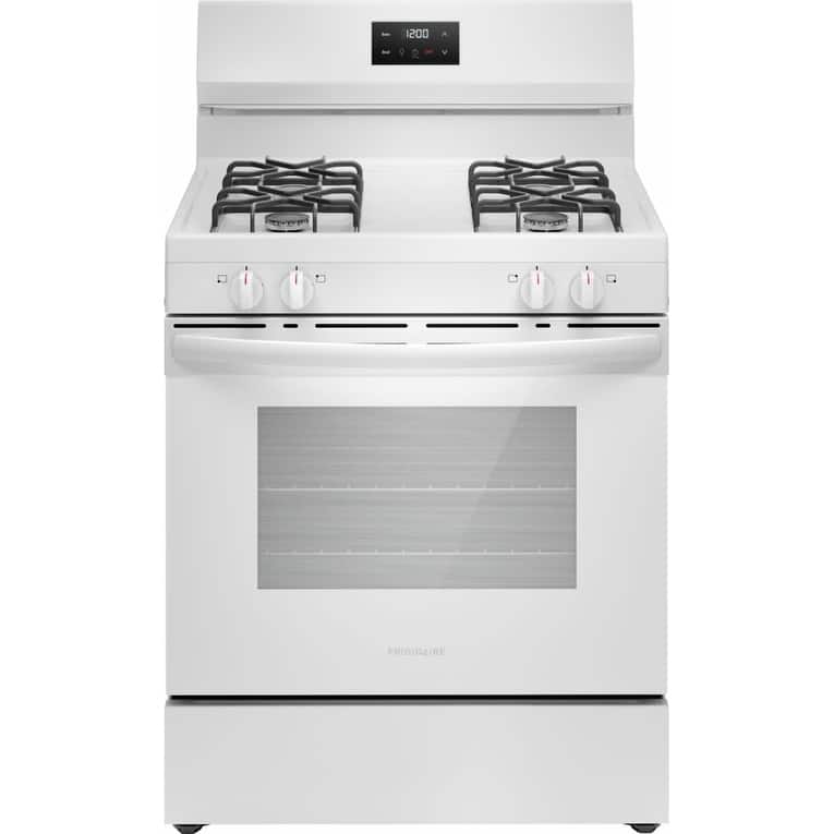 Frigidaire FCRG3051B 30" Wide 5.1 Cu. Ft. Free Standing Gas Range with - White