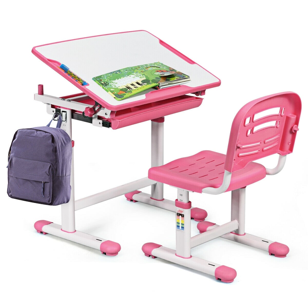 childrens pink desk chair