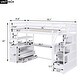 preview thumbnail 23 of 31, Wood Loft Bed with Desk, Shelves, 2 Built-in Drawers and Storage Staircase