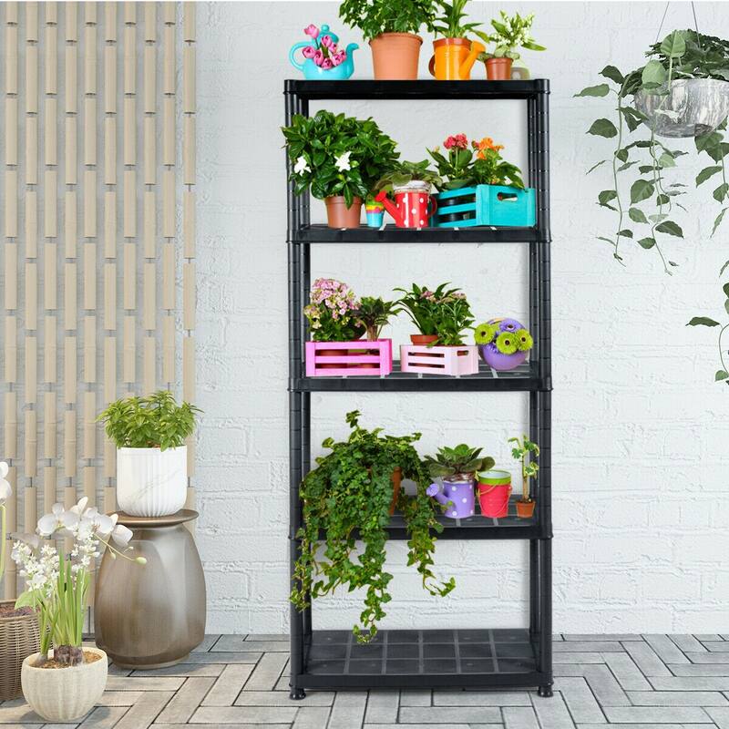 5-Tier Freestanding Storage Rack Heavy Duty Shelf for Garage Kitchen Office - 36"L x 18"W x 73"H