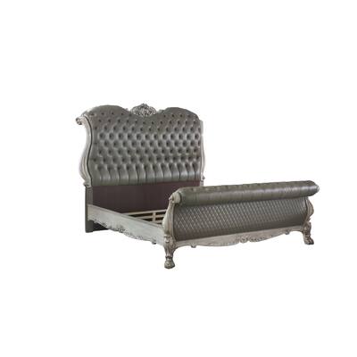 Dresden Eastern King Bed, Vintage Bone White & PU