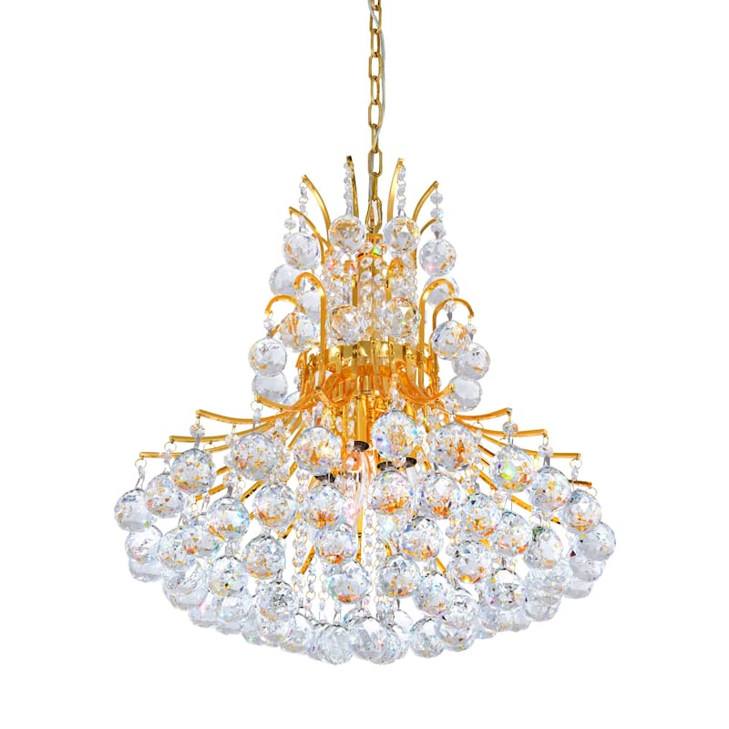 Princess 8 Light Down Chandelier With Gold Finish