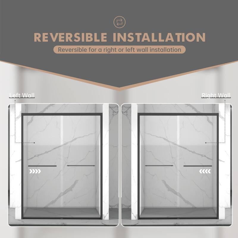 Aluminum Frame Double Sliding Shower Door