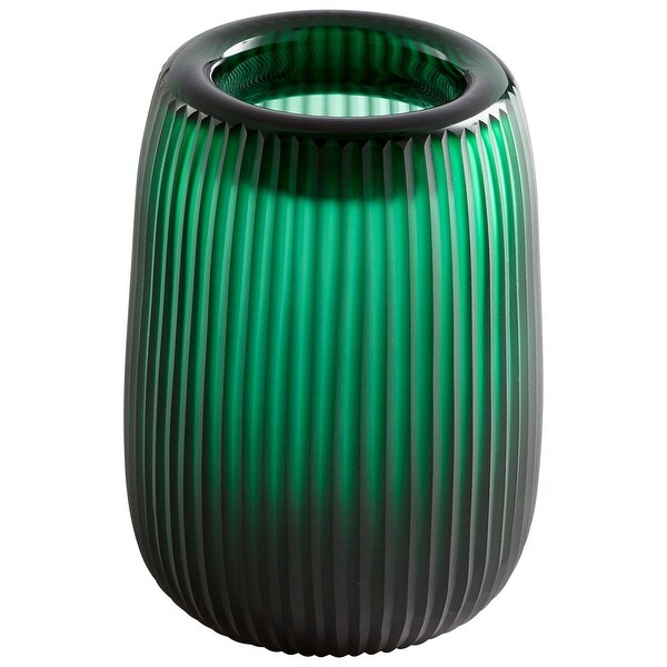 Cyan Design 09528 Noir 7" Diameter Glass Vase - Green