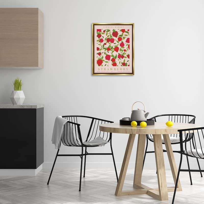 Stupell Strawberry Gallery Print Framed Floater Canvas Wall Art Design By Kamdon Kreations