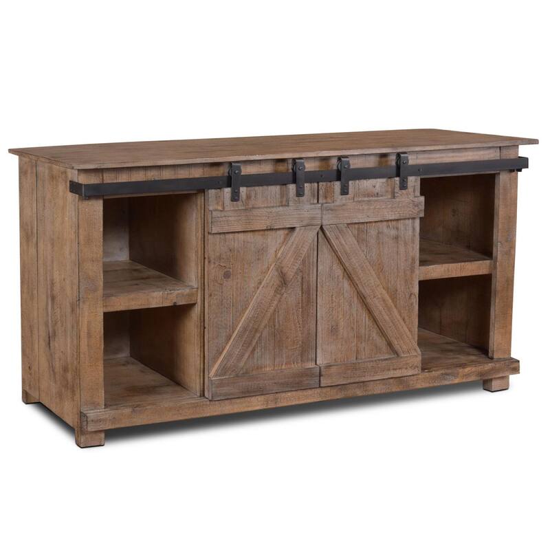 Westgate 60" Sliding Barn Door TV Stand - Grey
