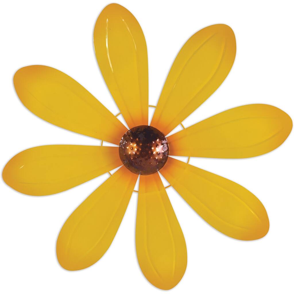 Yellow Flower Wall Decor-15"