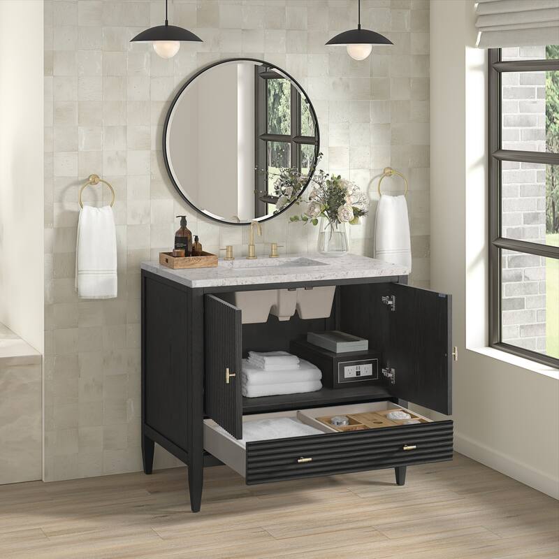 James Martin Vanities 485-V36-3EJP Myrrin 36" Single Basin Wood Vanity