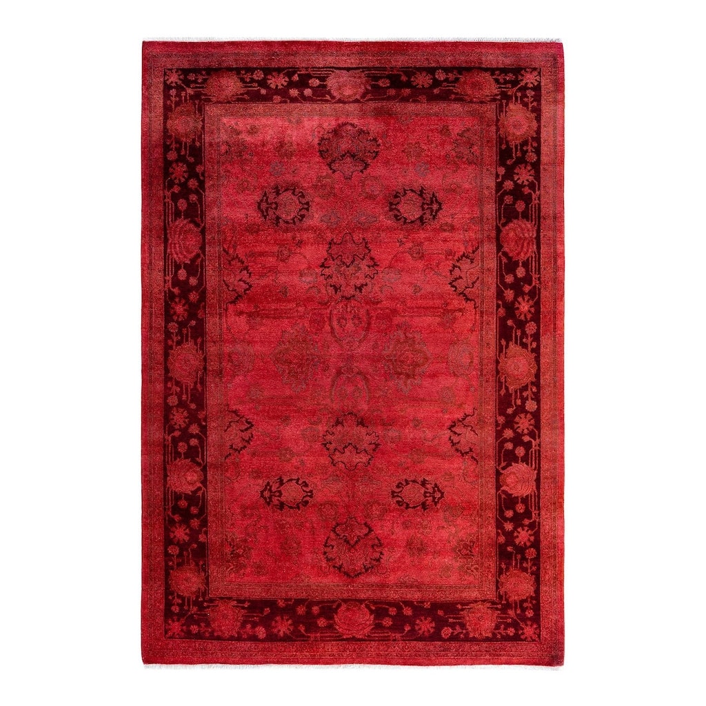 Fine Vibrance One-of-a-Kind Hand-Knotted Area Rug - Pink, 4' 8" x 6' 8" - 4' 8" x 6' 8"