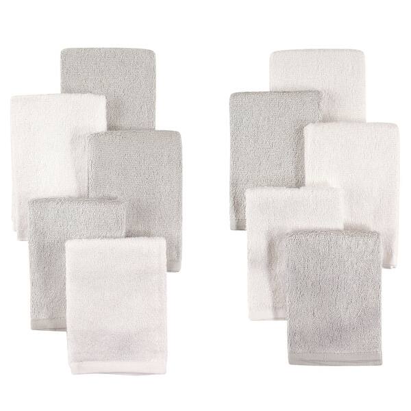 slide 1 of 1, Little Treasure Baby Unisex Rayon from Bamboo Luxurious Washcloths, Gray White, One Size - Gray White - One Size One Size - Gray White