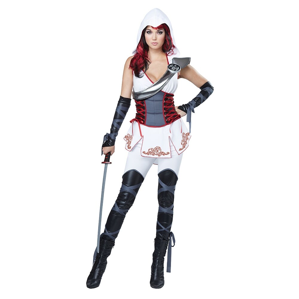 Womens Sexy White Ninja Halloween Costume Overstock 14672698