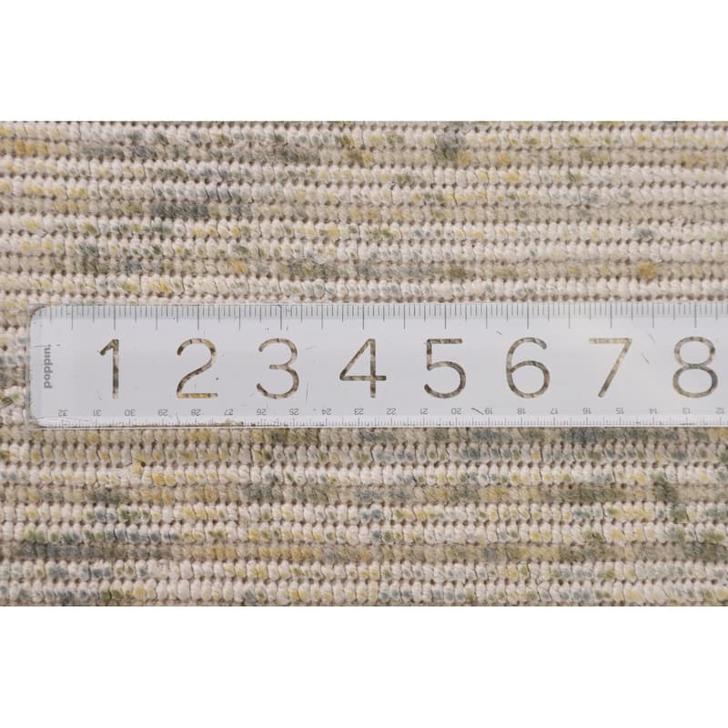 All-Over Striped Abstract Area Rug Handmade Wool Carpet - 5'6"x 7'6"