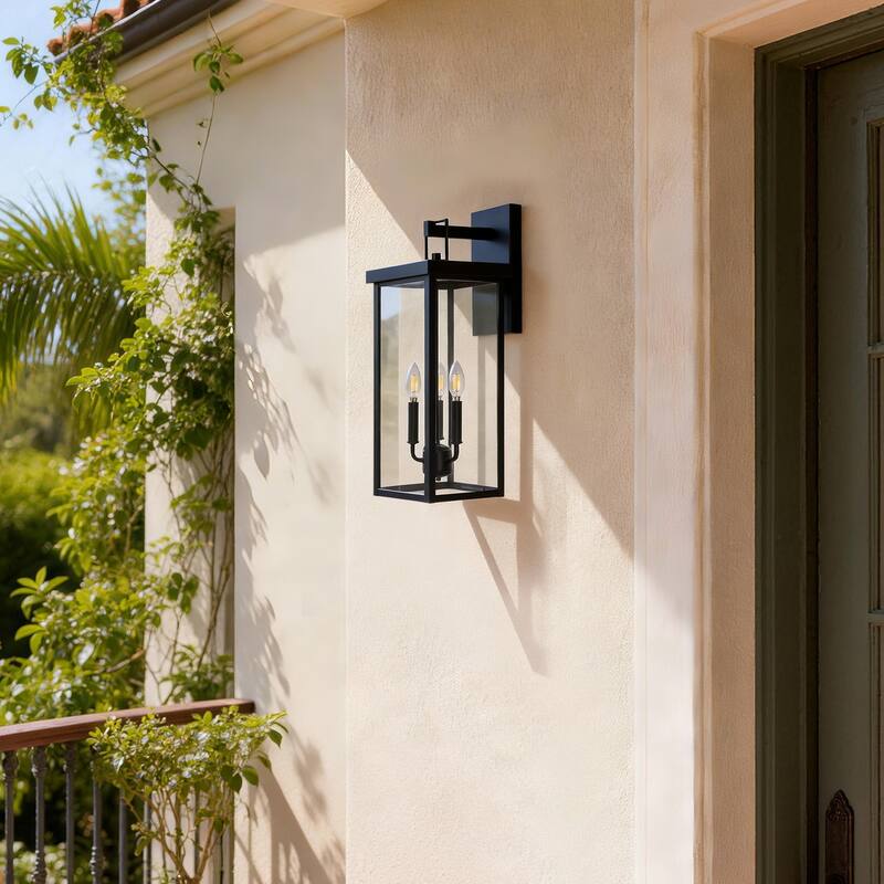 Clear Glass Outdoor Lighting Wall Sconce