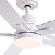 preview thumbnail 14 of 69, YUHAO Kaleido 52 in. Indoor Matte Black 3-Colors Integrated LED 6-Speeds Ceiling Fans with Dual-Finish Blades and Remote Control