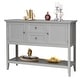 preview thumbnail 4 of 45, Costway Sideboard Buffet Table Wooden Console Table w/ Drawers & Grey