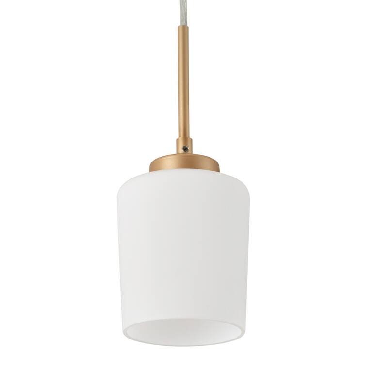 Modern 3-Light Pendant Chandelier with Frosted White Glass Shades