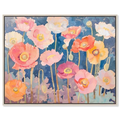 Pastel Poppies Canvas by Art Remedy