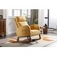preview thumbnail 7 of 13, Modern Glider Chair, Recliner Armchair with Wood Legs and Side Pocket, Nursery Rocking Accent Chair with High Back