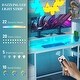 preview thumbnail 7 of 5, Modern Computer Desk with LED Lighting and USB Charging Ports and Smart Storage for Home Office and Bedroom